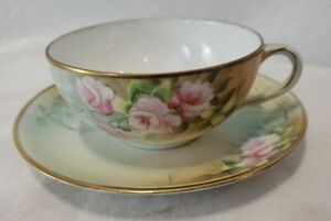 【送料無料】キッチン用品・食器・調理器具・陶器　手描き日本カップソーサーゴールドトリムHand Painted Nippon Cup &amp; Saucer 22k Gold Trim｜hokushin 21,456円