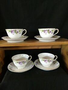 【送料無料】キッチン用品・食器・調理器具・陶器　ノリタク・チャイナナンシーバイオレットティーカップとソーサーNoritake China Nancy Violet Tea Cup and Saucer 5163