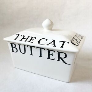 【送料無料】キッチン用品・食器・調理器具・陶器　エマブリッジウォーターブラックトーストマーマレードハーフパウンドバターディッシュイングランドEmma Bridgewater Black Toast &amp; Marmalade Half Pound Butter Dish England｜hokushin