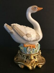 【送料無料】キッチン用品・食器・調理器具・陶器　モッタヘデ磁器の白鳥のフィギュア作りイタリア手描きMottahedeh Porcelain Swan Figurine Made in Italy Hand Painted 22,350円