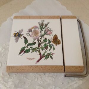 【送料無料】キッチン用品・食器・調理器具・陶器　ポートメイリオン植物園スイートウィリアムチーズボードワイヤーカッター付きPORTMEIRION Botanical Garden Sweet William Cheese Board With Wire Cutter｜hokushin