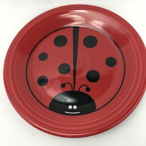 【送料無料】キッチン用品・食器・調理器具・陶器 ホーマーラフリンウェアレディバグディナープレートレッドレアHomer Laughlin FIESTA ware Lady Bug DINNER Plate 10.5” Red HTF Rare|hokushin