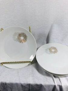 【送料無料】キッチン用品・食器・調理器具・陶器　ローゼンタールコンチネンタルローゼンタールサンバーストサラダプレートのセットSet Of 4 Rosenthal Continental Rosenthal Sunburst 7.5” Salad Plates