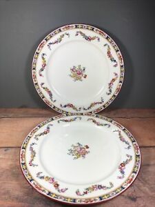 【送料無料】キッチン用品・食器・調理器具・陶器　ミントンミントンローズディナープレートメイドインイングランドアンティーク2 Mintons Minton Rose Dinner Plates 10 1/4 Made in England Antique 13C｜hokushin