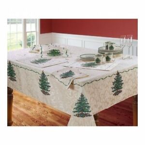 【送料無料】キッチン用品・食器・調理器具・陶器　スポデクリスマスツリーテーブルクロスSpode CHRISTMAS TREE 60 x 84 Table Cloth NIP｜hokushin