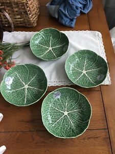 【送料無料】キッチン用品・食器・調理器具・陶器　ポルトガルで手作りの新しいマジョリカキャベツの葉パスタボウルNEW MAJOLICA CABBAGE LEAF PASTA BOWLS HANDCRAFTED IN PORTUGAL 20,860円