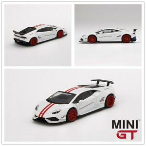 【送料無料】模型車 モデルカー ミニランボルギーニウラカンホワイトレッドストライプモデルカーmini gt 164 lbwk lb works lamborghini huracan ver1 white wred stripe model car