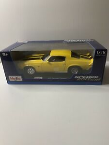 【送料無料】模型車 モデルカー マイストシボレーカマロイエローmaisto 1971 chevrolet camaro z28 118 2020 special edition yellow