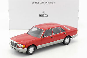【送料無料】模型車 モデルカー メルセデスベンツレッドノレフmercedesbenz 560 sel w126 year 1987 red 118 norev