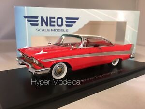 【送料無料】模型車 モデルカー ネオスケールモデルプリマスハードトップネオネオneo scale models 143 plymouth fury hardtop 1958 red neo46087