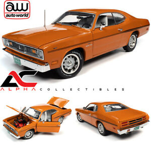【送料無料】模型車 モデルカー autoworld amm1239 118 1970 plymouth duster coupe ek2 vitamin c orange