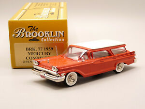 【送料無料】模型車 モデルカー ブルックリンマーキュリーステーションワゴンハンドメイドホワイトメタルbrooklin brk77 143 1959 mercury commuter station wagon handmade white metal car|詳細画像