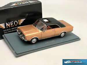 【送料無料】模型車 モデルカー フォードメタリックゴールドrare ford p7 23m metallic gold 1971 neo43137 143｜hokushin