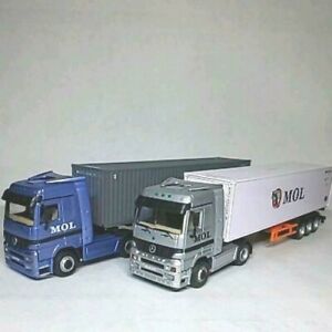【送料無料】模型車 モデルカー メルセデスベンツトレーラーミニカーセットmitsui shobune mercedes benz trailer mini car set sea