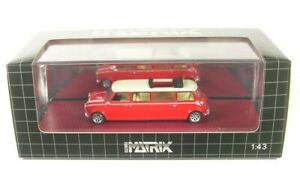 【送料無料】模型車 モデルカー ミニクーパーリムジンマトリックスmini cooper limousine redwhite 1995 143 matrix 18,779円