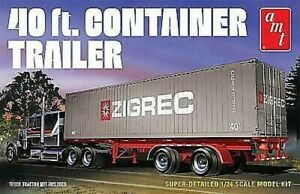【送料無料】模型車 モデルカー amt mpc 591196 124 40ft semi container trailer nuovo