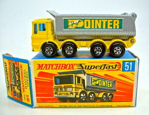 【送料無料】模型車 モデルカー マッチボックスホイールティッパーイエローポインタボックストップmatchbox sf no 51a 8 wheel tipper yellow pointer top in h box