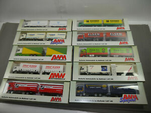 【送料無料】模型車 モデルカー アムコンジュントカミオンティルアスグパックリーストリクスヴァエルセンawm amw conjunto 10 x camion tir asg paclease trilux disva elsen 187 41