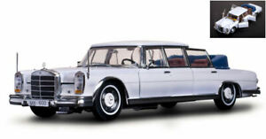 【送料無料】模型車 モデルカー サンスターメルセデスランダウsunstar ss2301 mercedes 600 landau 1966 white 118｜hokushin