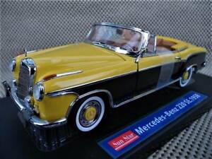 【送料無料】模型車 モデルカー エタットヌフベンツオヴェルトジョーンフォートテファブリケパルサンスターetat neuf 118 1958 benz 220se ouvert jaune fort the fabrique par sunstar 3573｜hokushin