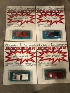 【送料無料】模型車 モデルカー メルクリン4 marklin rak 1811 nsu ro80 and 1812 bmw 1600 in 3 various colours 143 ovp
