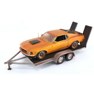 【送料無料】模型車 モデルカー フォードマスタングボストレーラーアクメford mustang boss 429 with car trailer 118 acme a1801838｜hokushin