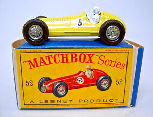 【送料無料】模型車 モデルカー マッチボックスマセラティレーシングカーイエローレアインボックスmatchbox rw 52a maserati racing car yellow rare number 5 in d box｜hokushin
