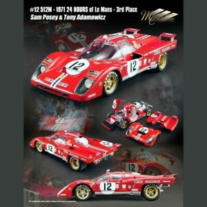 【送料無料】模型車 モデルカー フェラーリオレルマンロッソポージーアダモヴィッチacme 118 ferrari 1971 24 ore le mans 512m 12 rosso m1801002 posey adamowicz｜hokushin