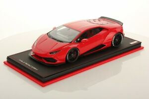 【送料無料】模型車 モデルカー ミスターコレクションランボルギーニウラカンアフターマーケットレッドマーズショーケースmr collection lamborghini huracan aftermarket red mars with showcase 118画像