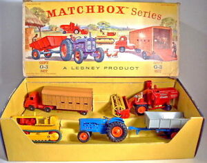 【送料無料】模型車 モデルカー マッチボックスセットセットmatchbox giftset g3 farming set 1963｜hokushin