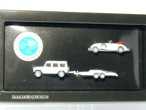 【送料無料】模型車 モデルカー ワイキングセットダイムラーベンツミュージアムクラシックカーカートレーラーwiking set daimler benz museum classic car suv car trailer 187h0