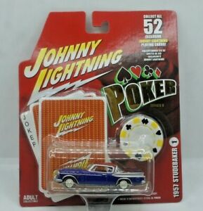 【送料無料】模型車 モデルカー ジョニーライトニングポーカーシリーズスチュードベーカースケールjohnny lightning poker series 1957 studebaker 164 scale|hokushin