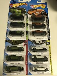 【送料無料】模型車 モデルカー ホットホイールスカイラインオレンジホワイトグリーンロットhot wheels 17 nissan skyline gtr r35 orange white green lot of 4 w bnr34