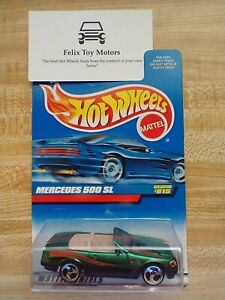 【送料無料】模型車 モデルカー ホットホイールメルセデスメインラインミニコレクションhot wheels mercedes 500 sl 1998 mainline mini collection｜hokushin