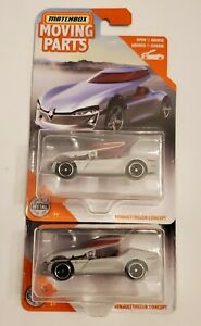 【送料無料】模型車 モデルカー マッチボックスライトグレールノートレゾルコンセプトロットmatchbox 2020 moving parts light grey renault trezor concept fwd41 lot of 2|hokushin