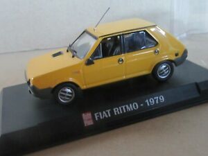 【送料無料】模型車 モデルカー オートプラスフィアットリットモイエローボックス528o auto plus fiat ritmo 1979 yellow 143 box｜hokushin