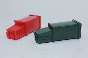 【送料無料】模型車 モデルカー herpa 076876 accessori 2 pressmullcontainer verde e rosso 187 h0 nuovo in conf