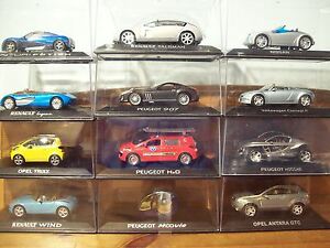 【送料無料】模型車 モデルカー ￡オペルプジョールフォルクスワーゲンコンセプトカーa choice of various 143 concept cars all at ￡10 opel peugeot renault volkswagen
