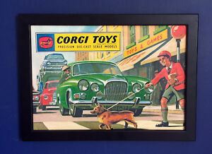 【送料無料】模型車 モデルカー コーギーヴィンテージカタログカバーフレームサイズポスターサインcorgi toys 1963 vintage catalog cover framed a4 size poster sign｜hokushin
