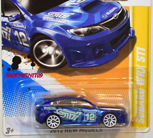 【送料無料】模型車 モデルカー ホットホイールモデルスバルブラウhot wheels 2012 neu modelle subaru wrx rti 3350 blau w｜hokushin
