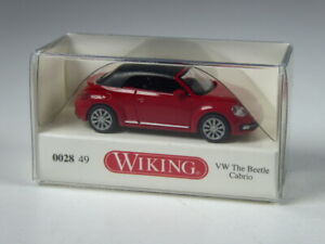 【送料無料】模型車 モデルカー uワイキングビートルカブリオレッドlub3 wiking 002849 vw beetle ii cabrio red bnib|hokushin