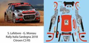 【送料無料】模型車 モデルカー シトロエンレフェーヴルラリーイタリアサルデーニャデカールcitroen c3 r5 lefevbre rally italy sardinia 2018 decals 143