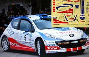 【送料無料】模型車 モデルカー デカールデカールプジョーギャレットラリーカンタブリアdecal decals 143 peugeot 207 s2000 o garre rally cantabria 2008
