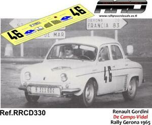 【送料無料】模型車 モデルカー デカールデカールルノーゴルディーニキャンプスビダルラリージローナdecaldecals 143 renault gordinicampsvidal; rally girona 1965