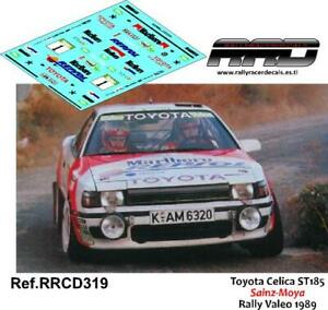 【送料無料】模型車 モデルカー デカールデカールトヨタセリカシンツモヤラリーヴァレオdecaldecals 143 toyota celica st185 sainzmoya rally valeo 1989