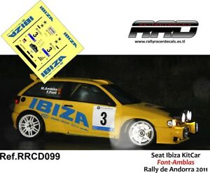 【送料無料】模型車 モデルカー デカールデカールシートイビサキッカーフォントアンブララリーアンドラdecaldecals 143 seat ibiza kitcar; fontamblas; rally andorra 2011