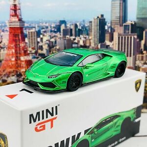 【送料無料】模型車 モデルカー ミニランボルギーニウラカンバージョングリーンmini gt 164 lb works lamborghini huracan version 2 green lhd mgt00149l