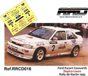 【送料無料】模型車 モデルカー デカールデカールフォードエスコートコスワースドピコスポーツナロンラリーdecaldecals 143 ford escort cosworth; dopicosports; naron rally 1995