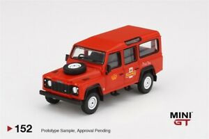【送料無料】模型車 モデルカー ランドローバーディフェンダーロイヤルポストモデルpreorder mini gt 164 land rover defender 110 uk royal mail post model car lhd