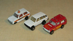 【送料無料】模型車 モデルカー レンジローバーロットマジョレットマッチホットホイールlot of 3x range rover county 160ish majorette 246, match 20, hotwheels used